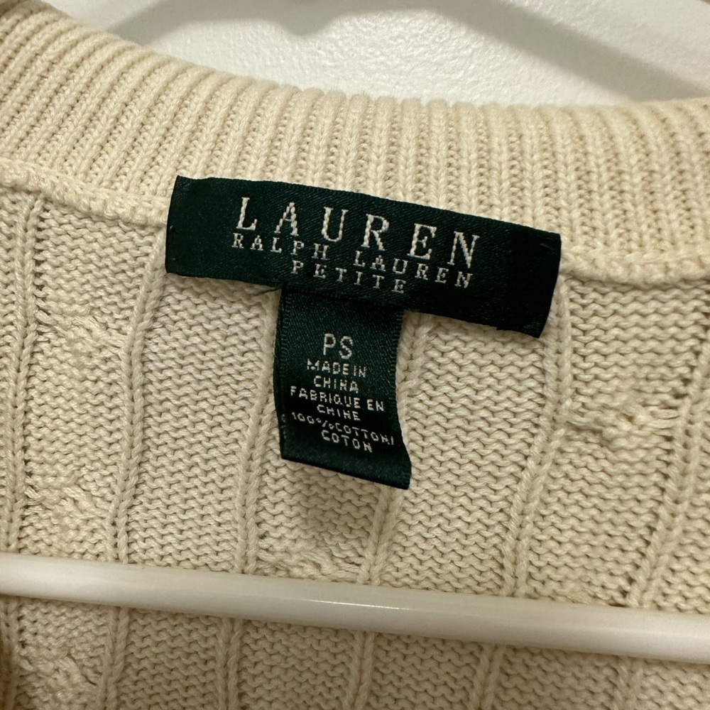 Ralph Lauren Women's Ivory Cowl Neck Sweater